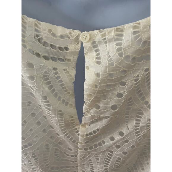 WORTHINGTON, SIZE XL, LINED, CREAM, LACE TOP, SLEEVELESS - Picture 4 of 6